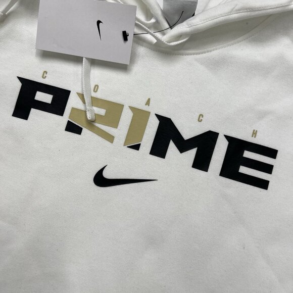 Nike Pullover Hoodie Deion Sanders Prime Sz XL Men White 2.0 Club Fleece - Picture 8 of 12